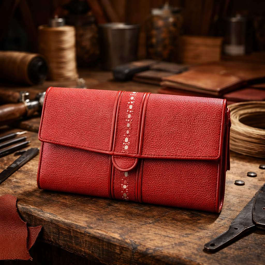 Indonesian manufacturer of stingray leather wallets