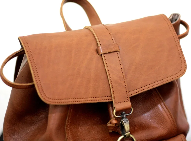 tas ransel kulit sapi full grain
