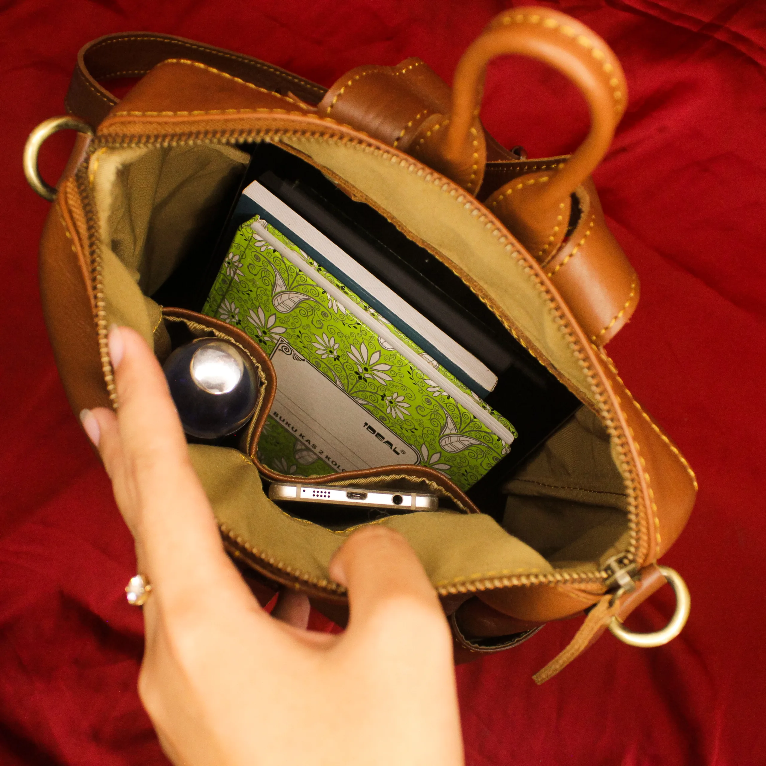 tas kulit ransel wanita