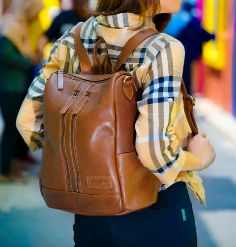 tas ransel wanita kulit asli